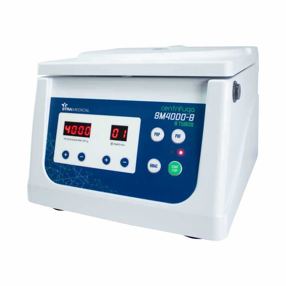 Centrífuga Digital de PRP/PRF/BAMC para 8 Tubos - SM4000-8 - Stra Medical